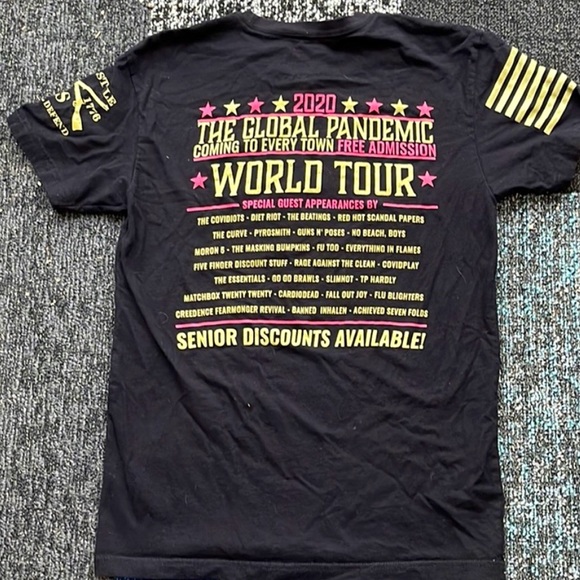 ISO in a small/medium Grunt Style COVID World Tour Shirt if you have/find LMK - Picture 1 of 3